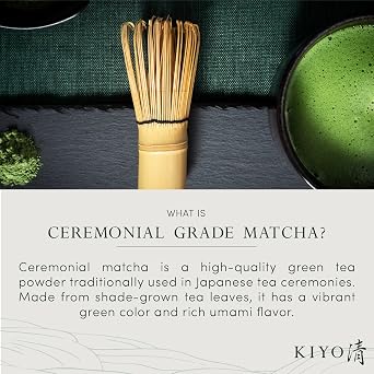 Kiyo Matcha Organic Classic Grade Chiba No Shiro Matcha - Pure Japanese First Harvest Organic Ceremonial Grade Matcha Green Tea Powder from Kagoshima, Japan (40g/1.41oz)