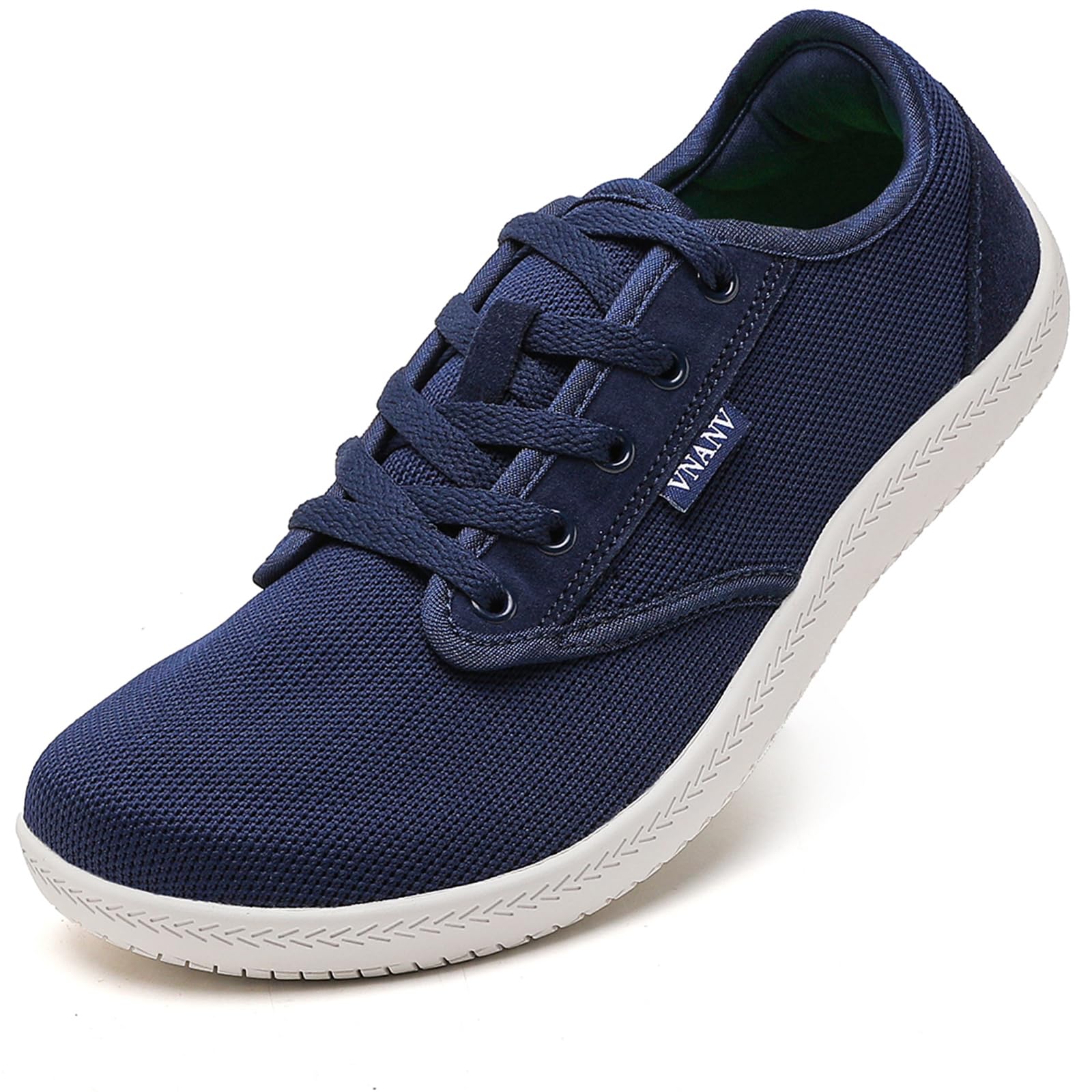 Women's Barefoot Shoes Zero Drop Sole Wide Toe Box Wide Width Non Slip Breathable Comfortable Lightweight Minimalist Walking Shoes?Blue/White,9.5?