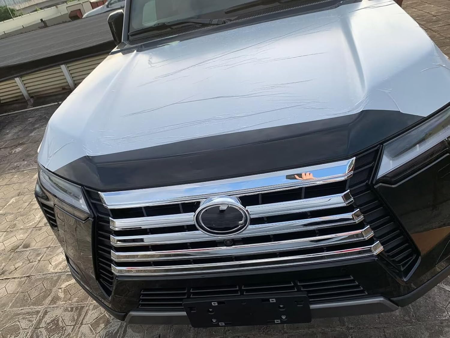 Chrome Front Grille Molding Trims Compatible with Lexus GX 550 2024 2025, Sticky installation Accessories Parts Bumper Hood Topper Lips Cover Guard Plate Emblem