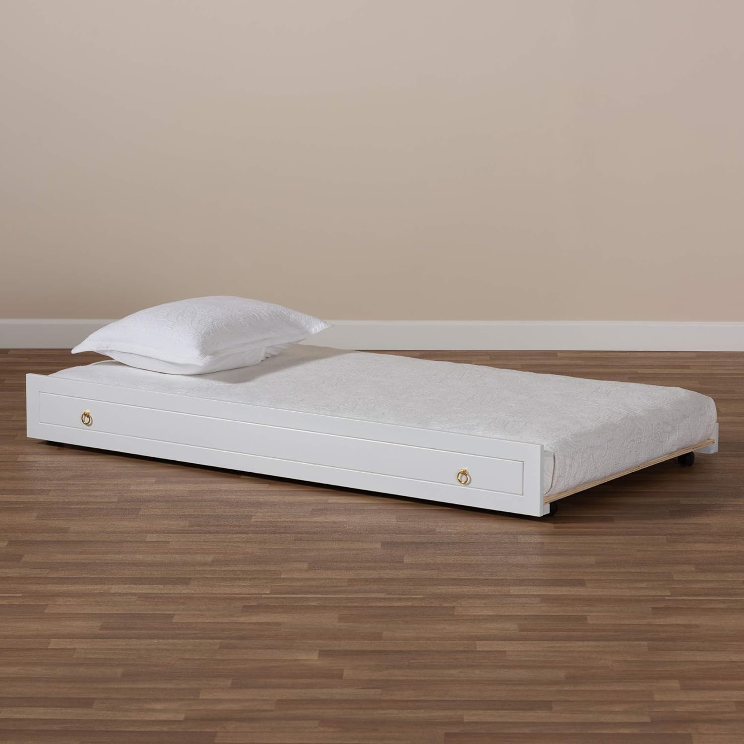 Baxton Studio Trundles, Twin, White/Gold
