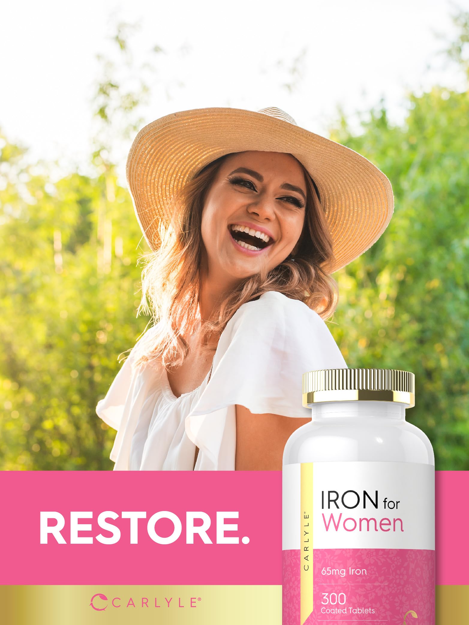 Carlyle Iron Supplement for Women 65mg | 300 Coated Tablets — Amazon image 7