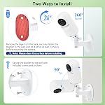 Adhesive Baby Monitor Wall Mount Compatible avec VTech Advanced HQ Max, Support de baby-surveillance réglable sans forage et dommages muraux