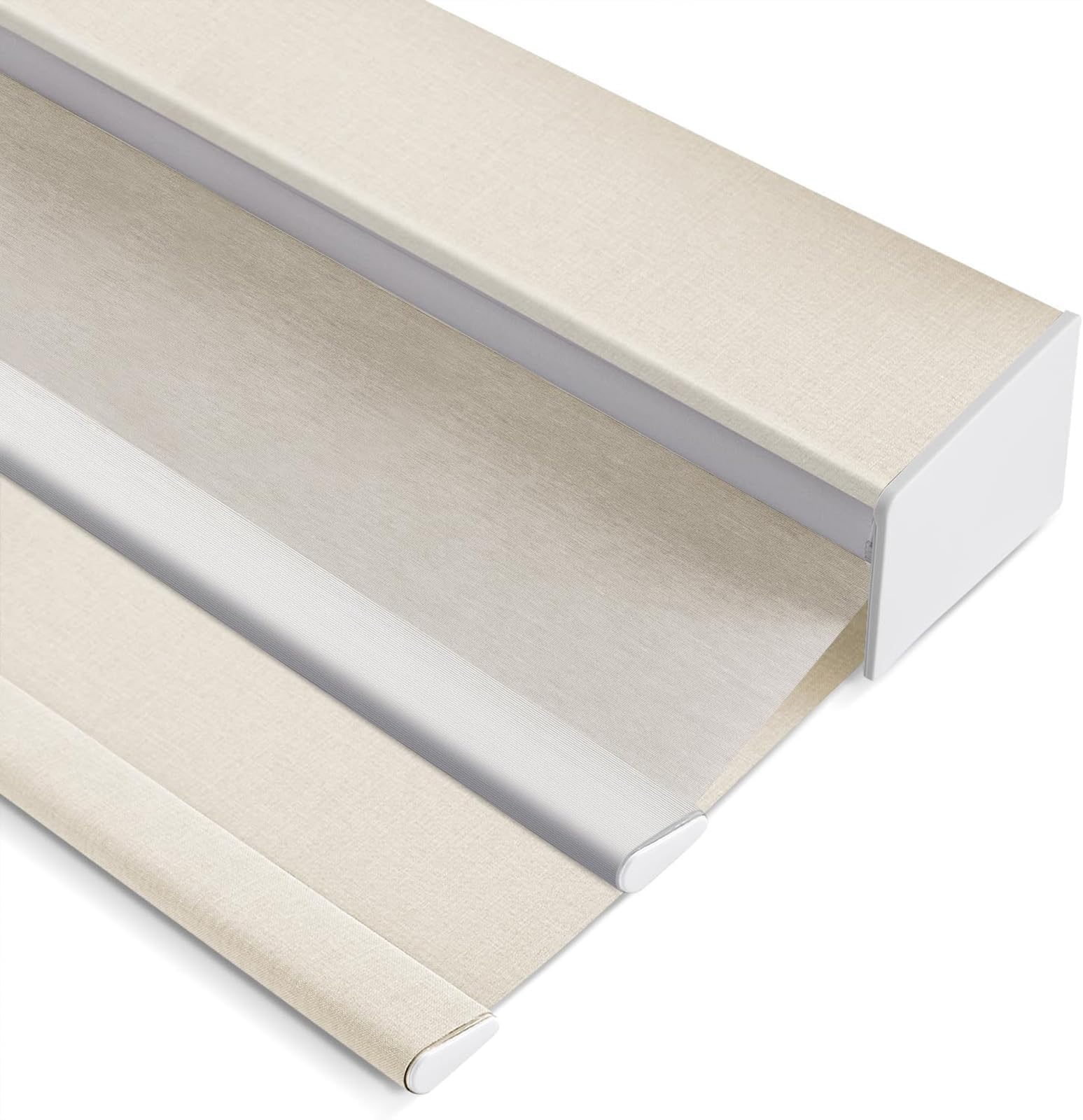 Day and Night Dual Layers Manual Safe Cordless Roller Blinds Shades Suitable for Home, Office, Hotel, Club, Restaurant, Cinema Windows (82133A)