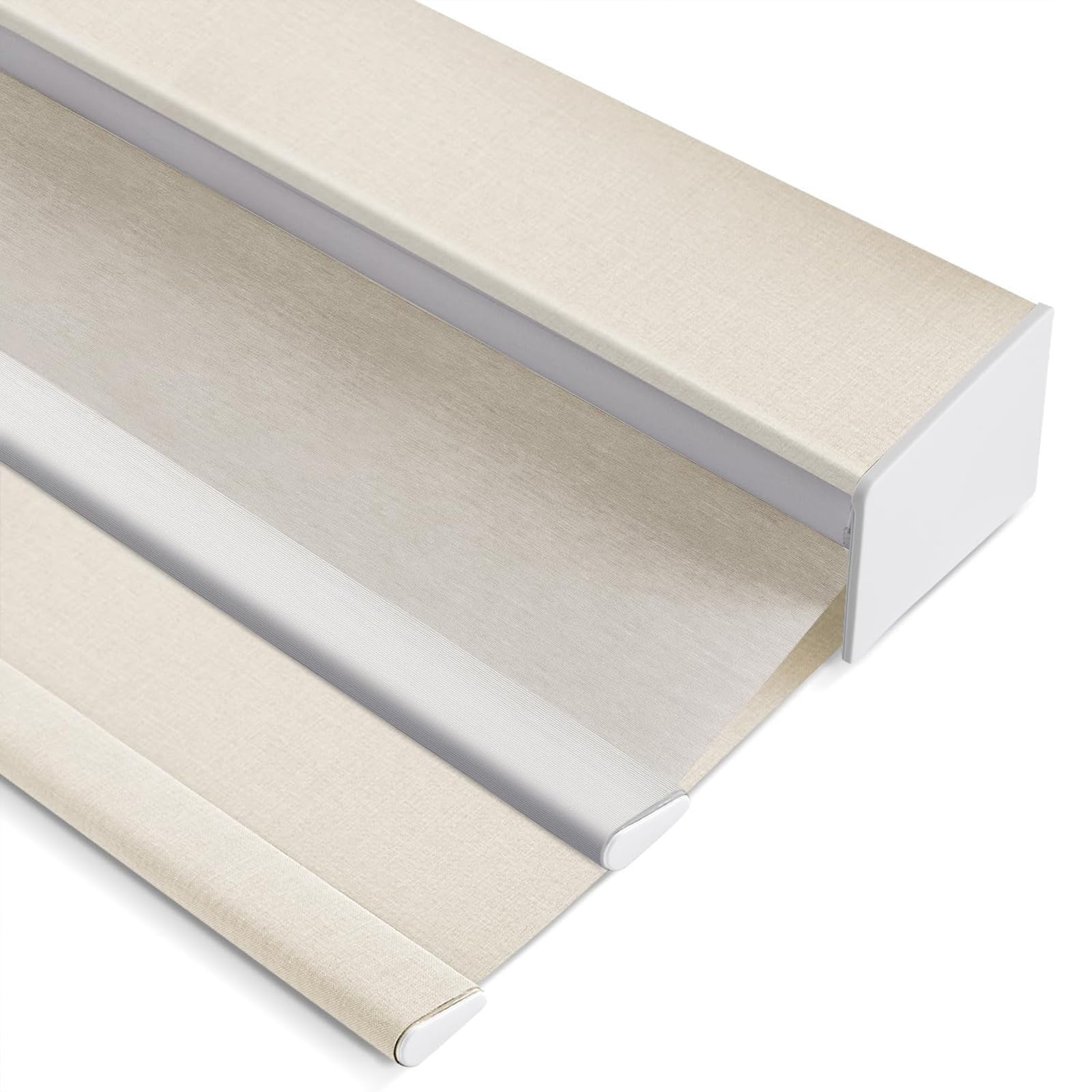 Zshine Day and Night Dual Layers Manual Safe Cordless Roller Blinds Shades Suitable for Home, Office, Hotel, Club, Restaurant, Cinema Windows (82133A)