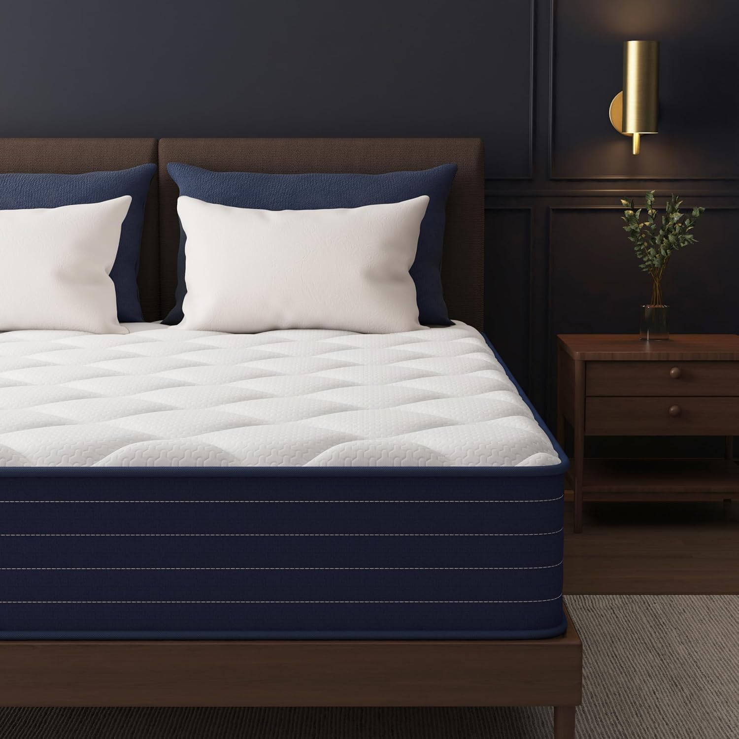 Full Mattress, 14 Inch Full Size Mattress in a Box, Double Mattress, Pocket Spring&Memory Foam, Medium, Motion Isolation, CertiPUR-US Certified