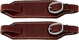 Jeereal Leather Slobber Straps with Stainless Steel Quick Change Buckle for Horses