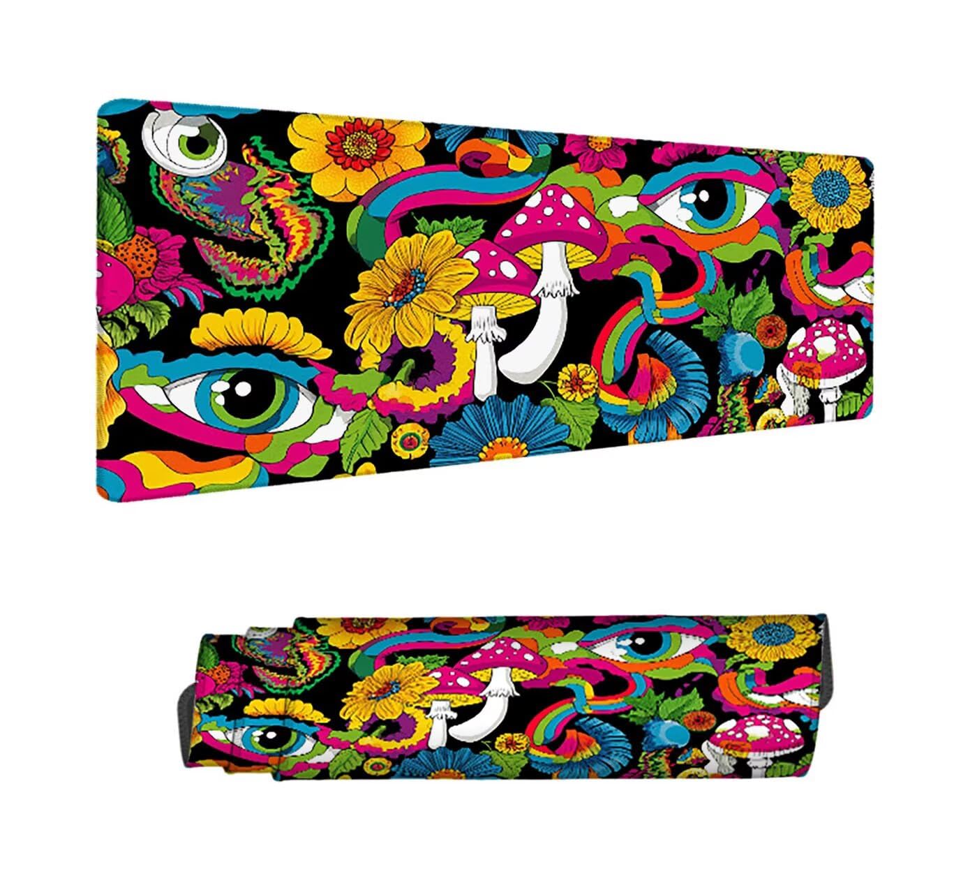Podkładka pod mysz do gier Kolorowa podkładka pod mysz XXL 1200 x 400 mm podkładka pod mysz ręcznie szyta antypoślizgowa podkładka pod mysz abstrakcyjną do pracy, biura, wystroju domu, szybciej