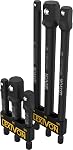 LEXIVON 6-Piece Impact Grade Socket Adapter Set - 3" & 6" Extension Bit with Holder | 1/4", 3/8", and 1/2" Drive, Adapt Your Power Drill to High Torque Impact Wrench (LX-105)