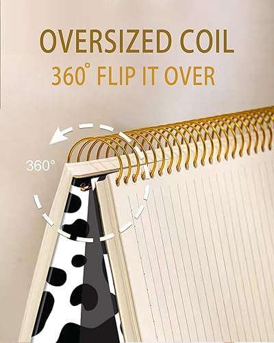 Vista 56 de iampanda Cuaderno con espiral, encuadernación fuerte de doble alambre con papel de primera calidad para niñas y mujeres, diseño de purpurina dorada