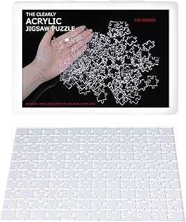 Jigsaw Puzzles for Adults 120 Pieces, Clear Hard Acrylic Impossible Puzzles for Adults Families Challenging Puzzle for Gam...