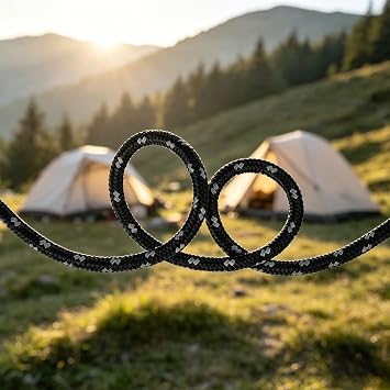Azarxis Reflective Cord Pack Tent Guyline Rope High-Strength Lightweight with Aluminum Cord Adjuster for Tying Down Tarps, Camping Tent, Outdoor Packaging