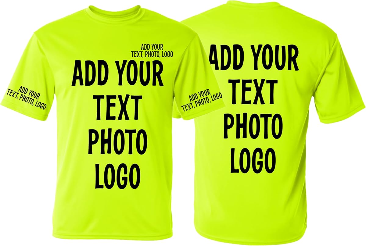Camiseta Dry Fit personalizada, camiseta de rendimiento personalizada, agregue su texto, foto o logotipo, camiseta de entrenamiento personalizada, camiseta deportiva que absorbe la humedad, para adultos y jóvenes