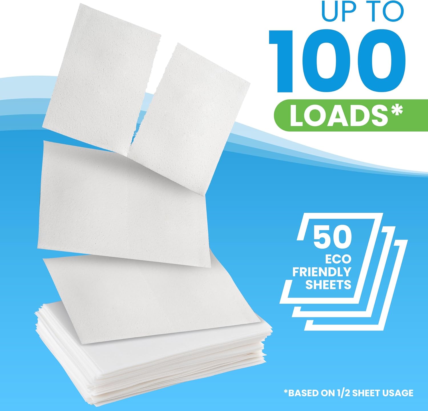 Laundry Deternt Sheets Fresh Linen Scent, Eco Earth Friendly Clean