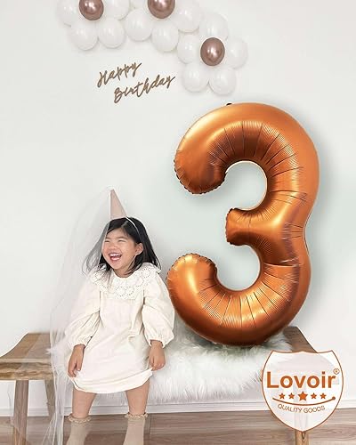 Miniatura 4 de Globo naranja número 2 de 40 pulgadas, tamaño grande, de papel de aluminio de mylar de aluminio de Mylar de color amarillo azafrán para 2 tema