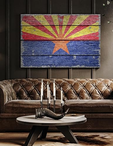 Miniatura 4 de DECORARTS - Bandera del estado de Arizona. Impresión giclée en lienzo de algodón sin ácidos, lienzo para decoración de pared 36x24