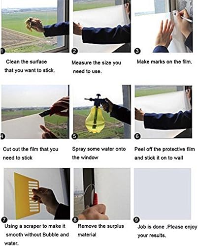 Miniatura 7 de Amtick Película para ventana de vidrio no adhesivo de 354 x 787 pulgadas