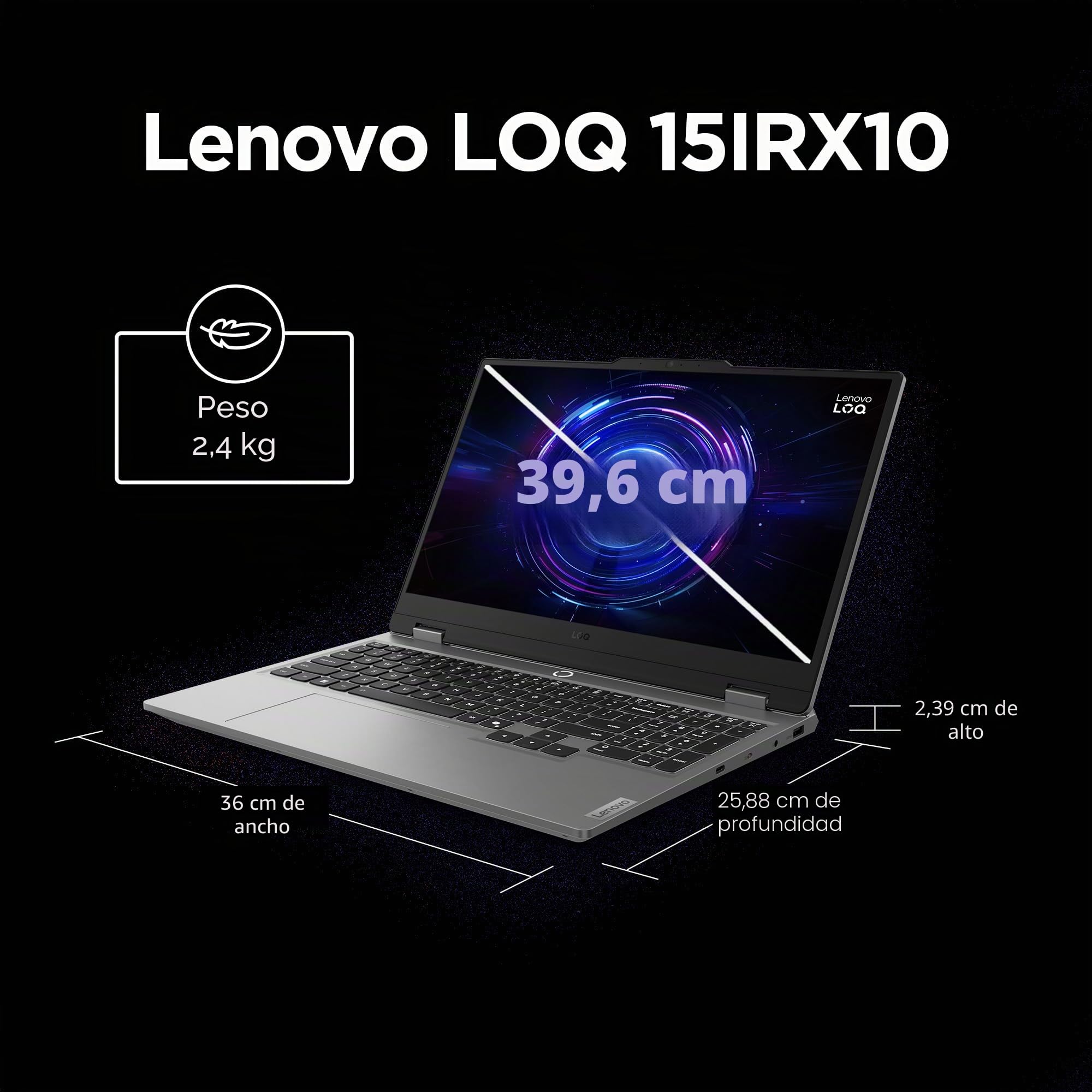 Lenovo Legion LOQ Laptop para juegos con IA Intel Core i7-13650HX, pantalla FHD IPS de 15.6 pulgadas de 144 Hz, GeForce RTX 5050, memoria de 16 GB, almacenamiento de 1 TB, G-Sync, gris luna