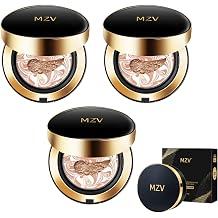 Water Bead Tricolor Latte Concealer Cushion, MZV Air Cushion BB Cream Waterproof Foundation, Moisturizing Long-Lasting Oil Control Conceal Brightening Cushion