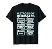 Stages Of Debugging Computer Programming Programmer Graphic T-Shirt