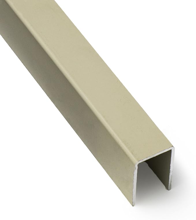 Sliding Screen Door Track Top U Channel 5/8" Wide x 1" Deep (Almond, 72")