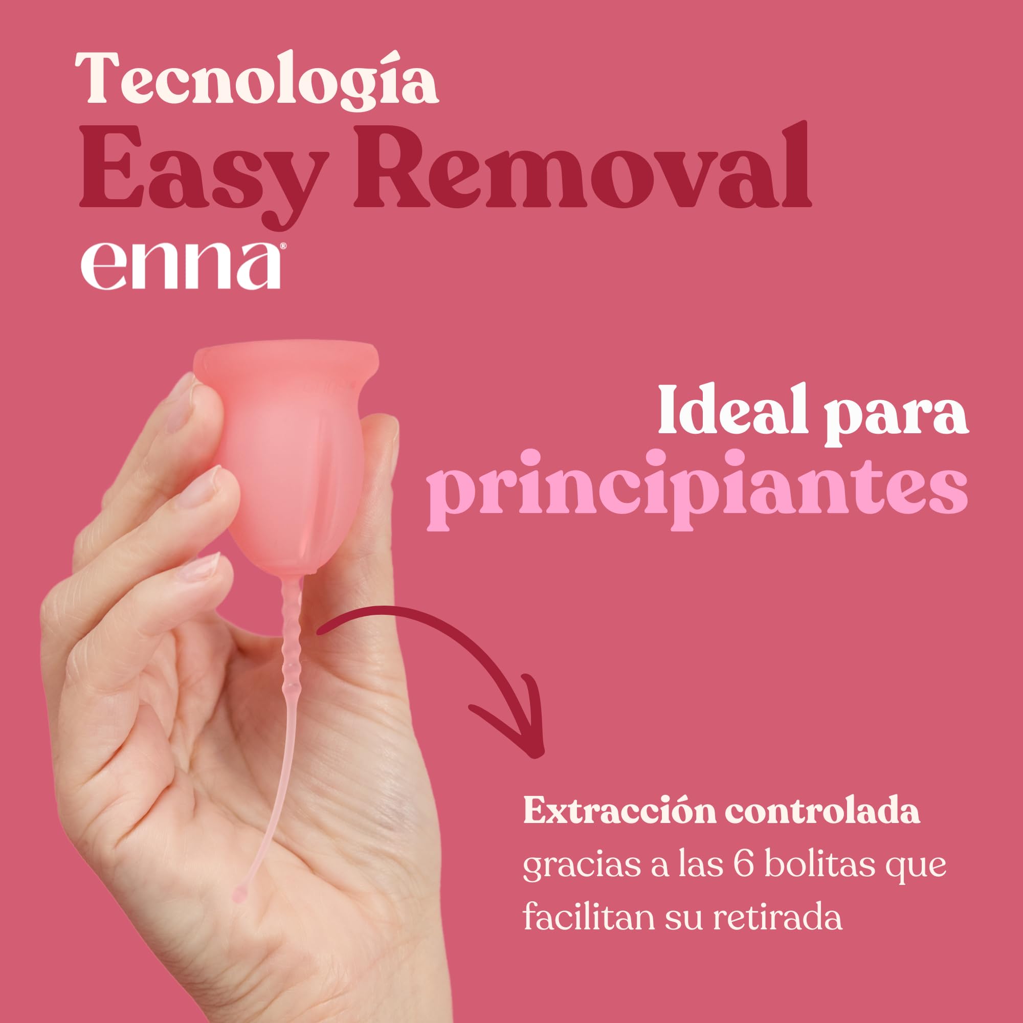 Enna Cycle Easy Copa Menstrual con Aplicador Talla M – Pack 2 Copas + Caja Esterilizadora | Silicona Médica | Fabricada en España | Reutilizable | Hasta 12 horas de protección