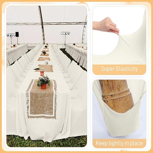 Miniatura 10 de 60 fundas para sillas de boda, fundas de elastano para sillas, fundas de poliéster y elastano, plegables para bodas, banquetes, celebraciones,