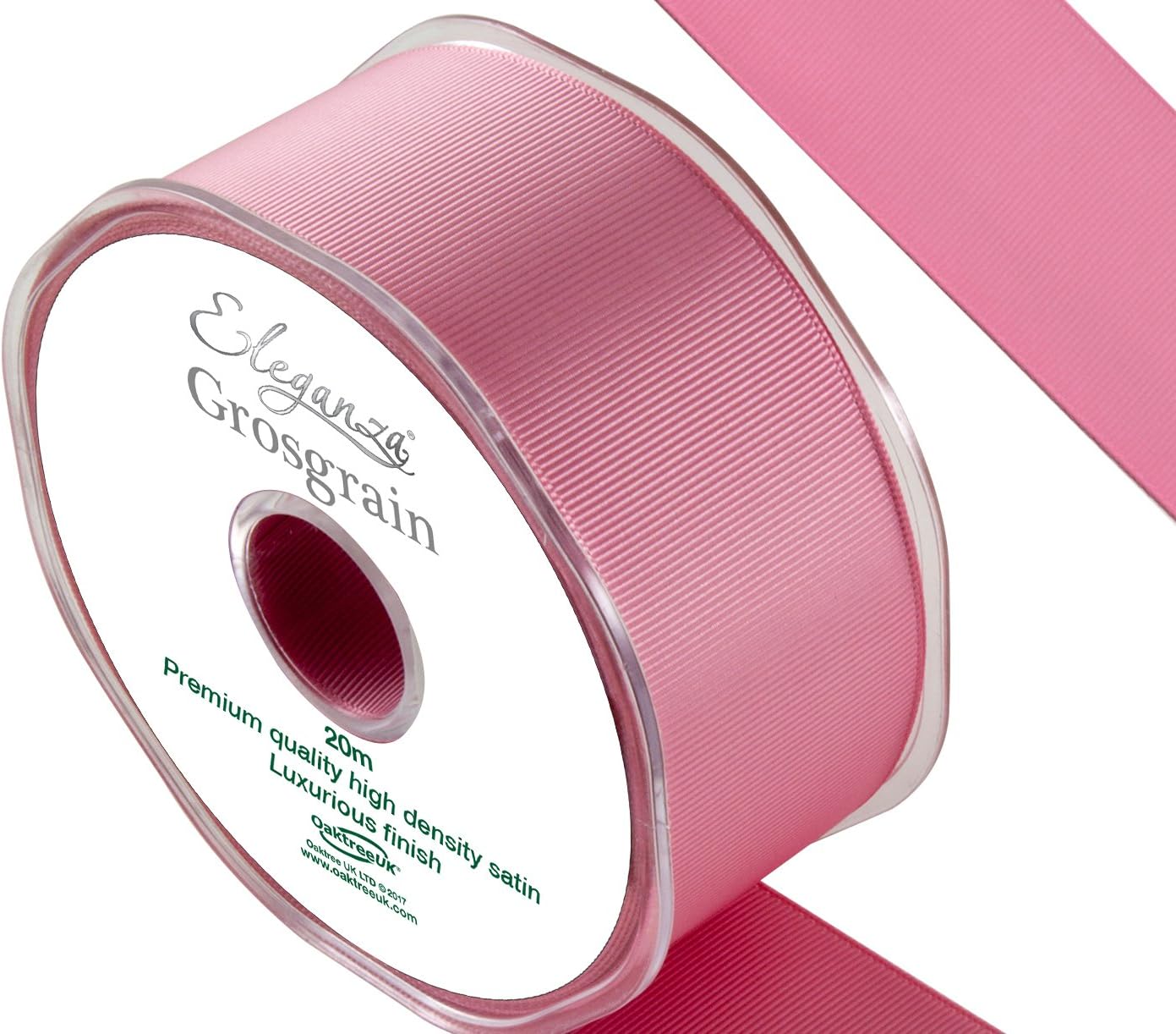 ELEGANZA Premium Quality Grosgrain Ribbon, Satin, Classic Pink, 11 x 11 x 4 cm