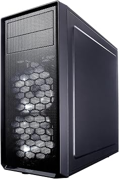 Fractal Design Focus G - Mid Tower Computer Case - ATX - High Airflow - 2X Fractal Design Silent LL Series 120mm White LED Fans Included - USB 3.0 - Window Side Panel - Black
