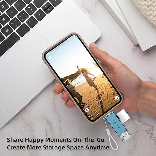 Vista 7 de Lector de tarjetas SD, WALNEW USB 3.0 y adaptador de tarjeta de memoria USB-C a SD/TF para Mac, MacBook, computadora/PC, laptop, iPad, teléfono