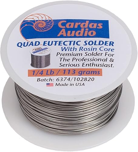 Cardas Alambre de soldadura Quad Eutectic Silver Soldadura con flujo de colofonia 1/4 lbs (113g) rollo