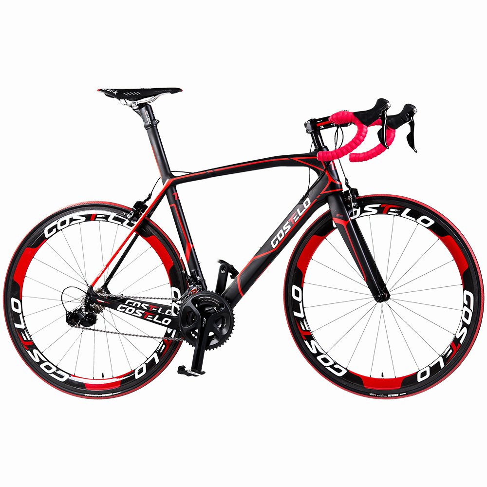 Costelo cento 1 SR strada bicicletta bicicletta completa in fibra di carbonio Carbon Frame, manubrio, stelo, carbonio ruote 50 mm 6 livello Groupset