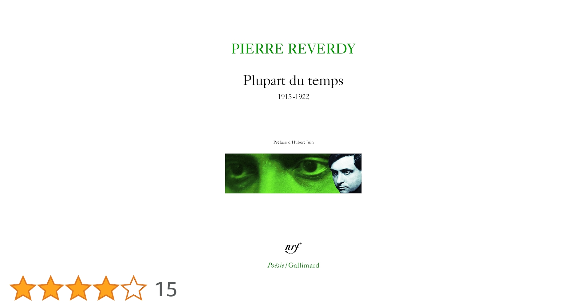 Amazon.fr - Plupart du temps: (1915-1922) - Reverdy, Pierre