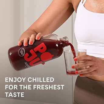POJU 100% Organic Pomegranate Juice (Original, No Pulp) Cold Pressed 33.8 Fl Oz (1L) Bottle, Not from Concentrate, No Sugar Added, Non GMO, Kosher, (Pack of 1)