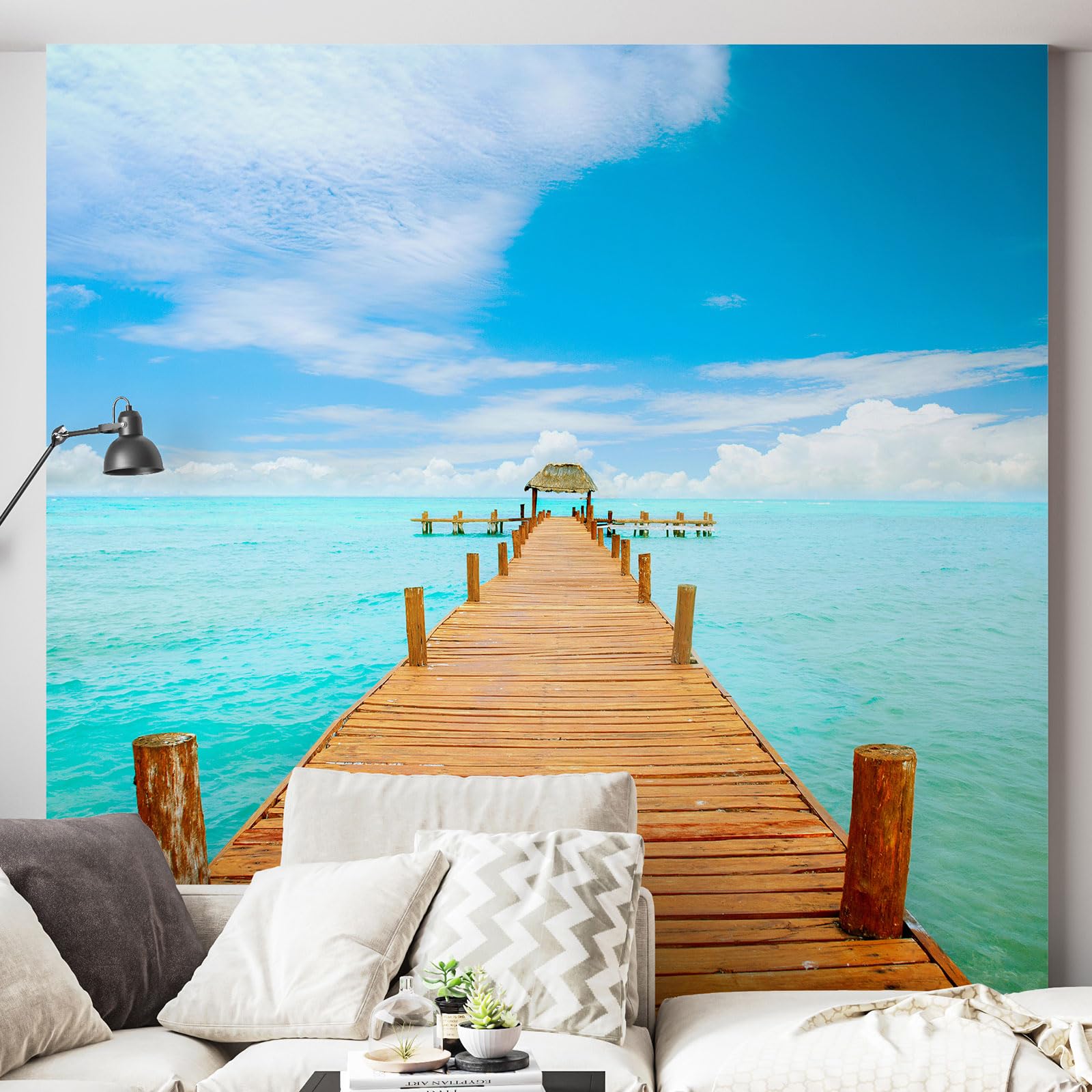 Papier peint panoramique Maldives Lumalea 390x331 cm pour grand mur