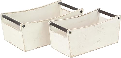 Deco 79 98455 Caja, BlancoNegro