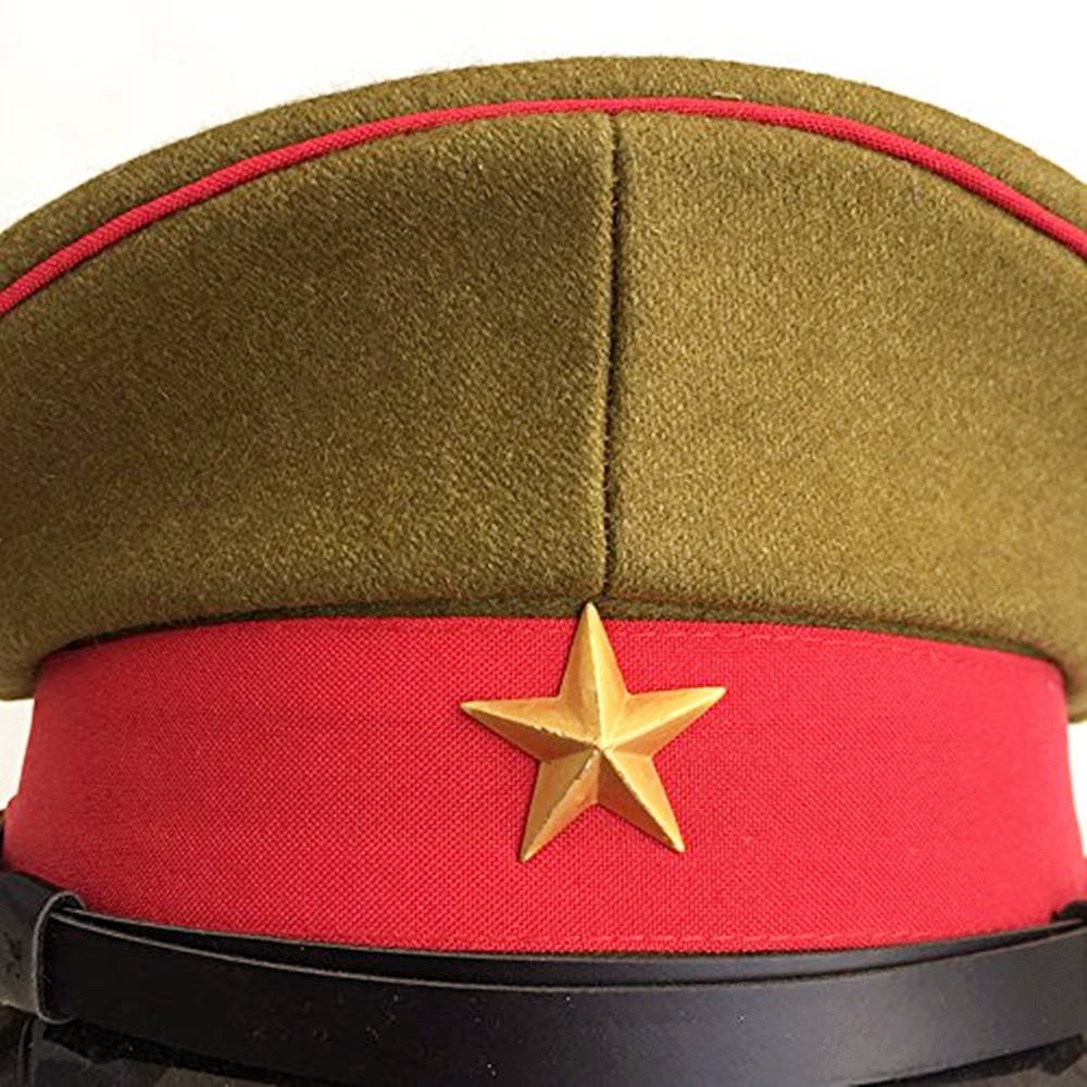 Japan Army Cap WW2 WWII Replica Woolen Wide Brim hat (58cm) Light Brown