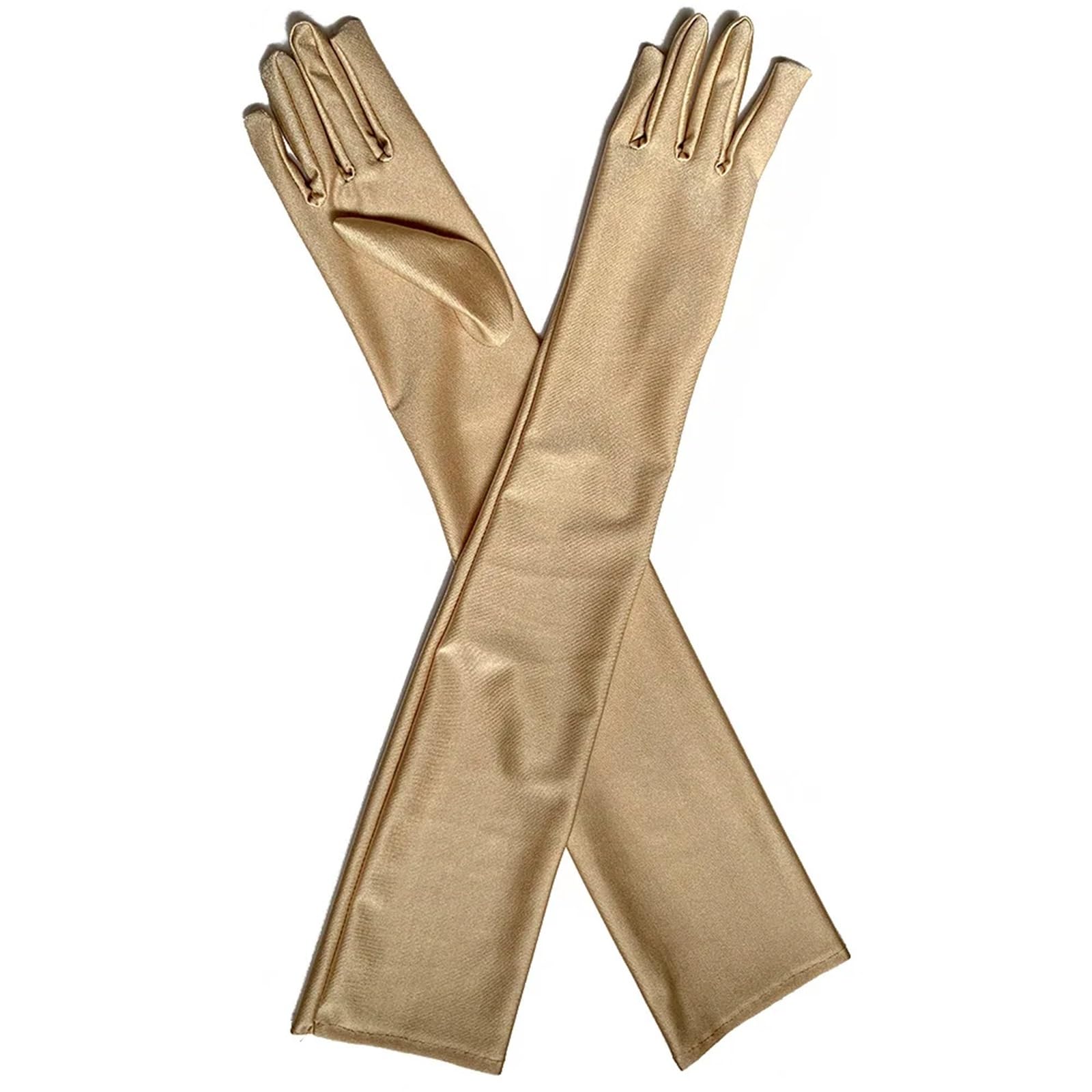 2 pares clásicos adultos ópera/muñeca estiramiento satén dedo guantes largos mujeres traje a juego Para Cenas Y Fiestas