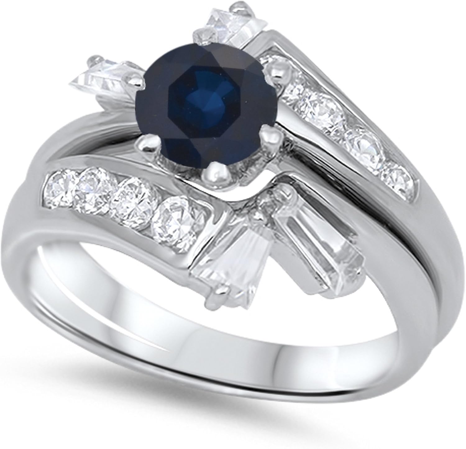 CHOOSE YOUR COLOR Sterling Silver Round Ring