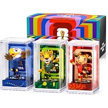 FIFA Official Licensed World Cup 2026 Mascot Figurines 4Inch Set of 3 Clutch, Maple, Zayu with Gifts Packaging Authentic Soccer Memorabilia Collectible Gift for Sports Fans Mens Collectors