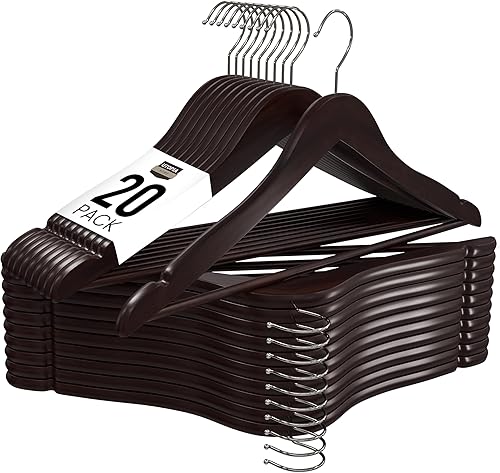 Miniatura 15 de Utopia Home Perchas de Madera Premium Paquete de 30 - Percha para Abrigos Duradera y Delgada - Perchas para Trajes con Gancho Giratorio de 360 Blanco