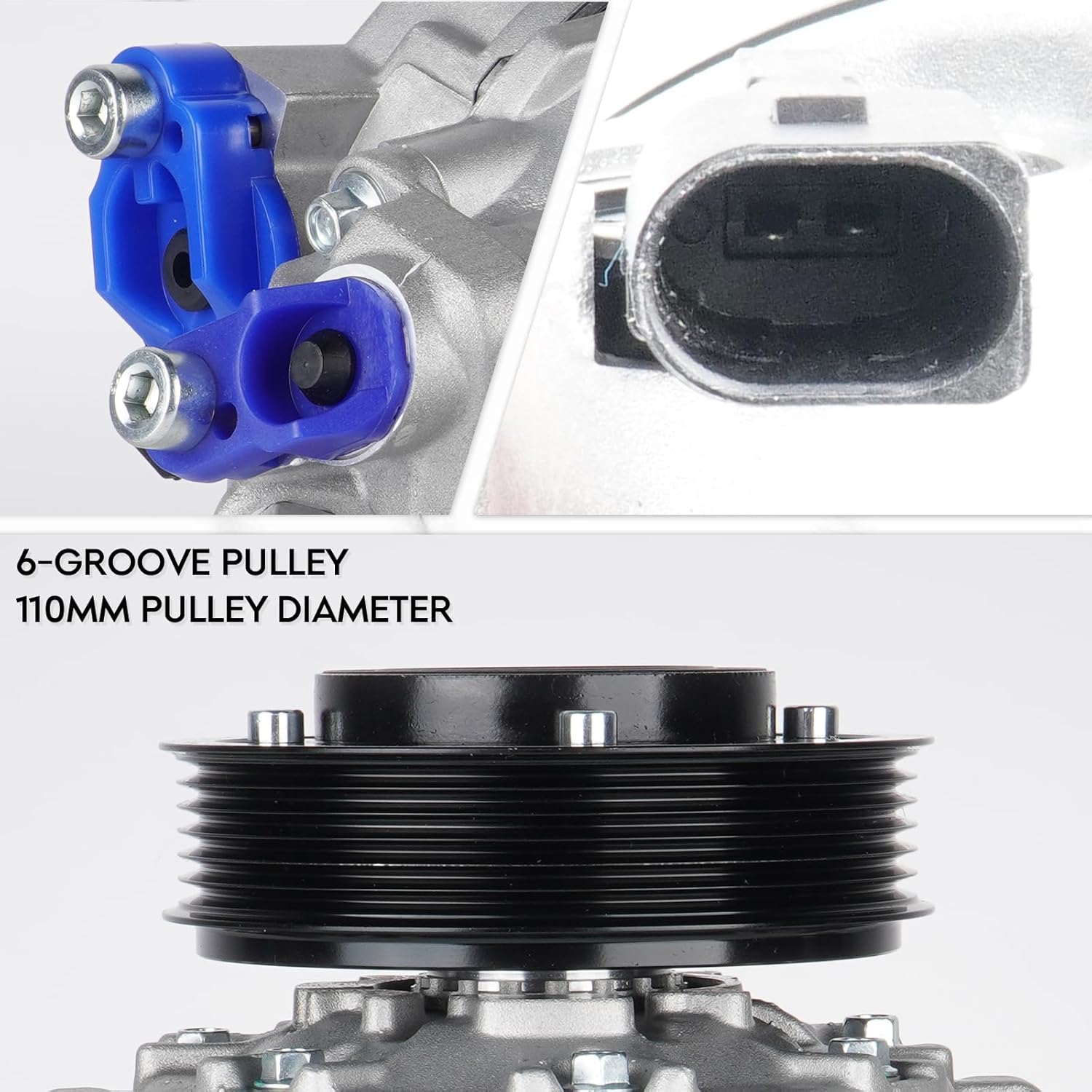 New AC Air Condition Compressor with Clutch for 2006-2016 Volkswagen Beetle Jetta, for VW Passat CC 2006-2012, for Bora Golf Tiguan GTI 2006-2014 2.0L 2.5L, for Audi A3 06-07 1.8L 1.9L 2.0L 2.5L 3.6L