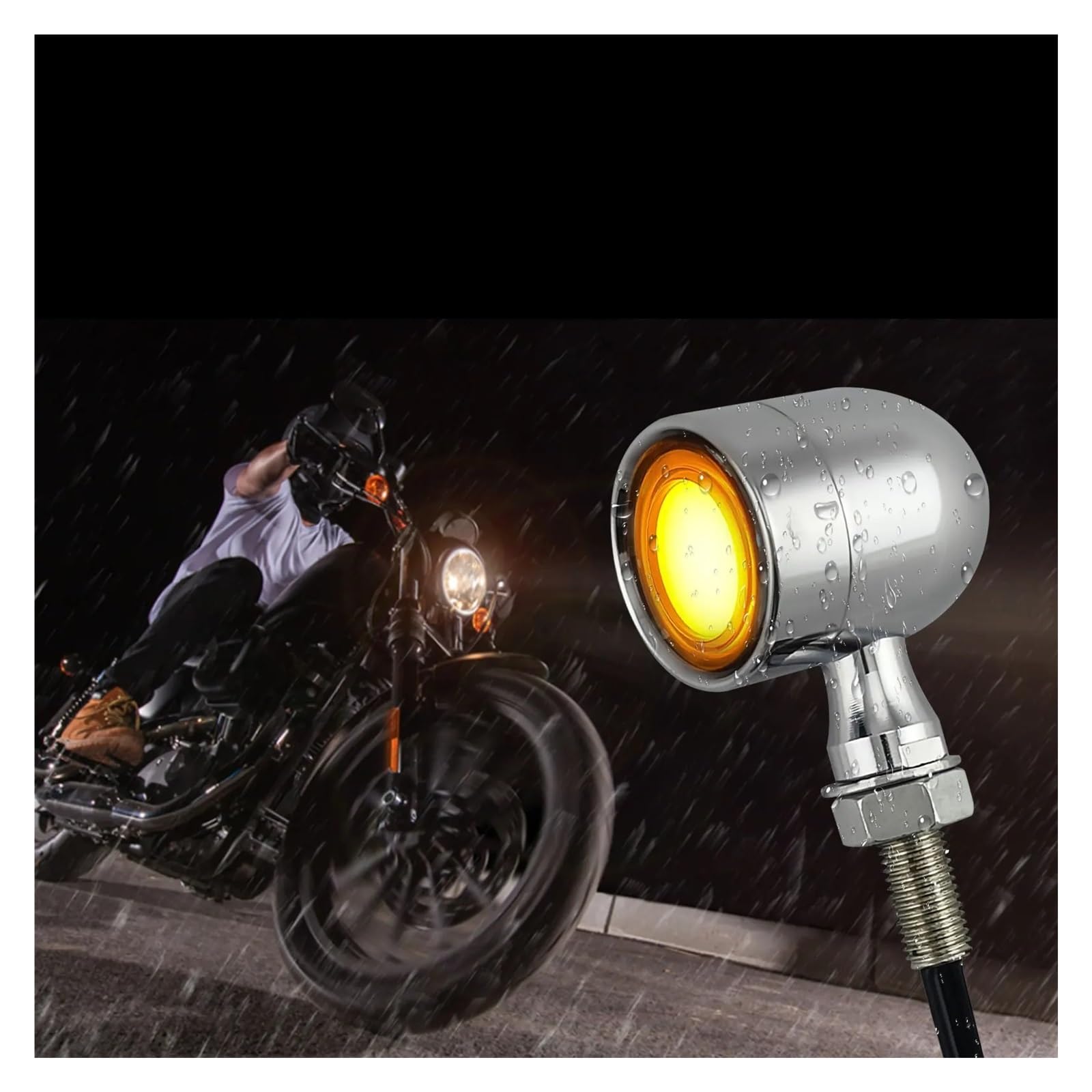 Lampe feu arrière clignotants LED pour motos chopper avec feu frein - 4