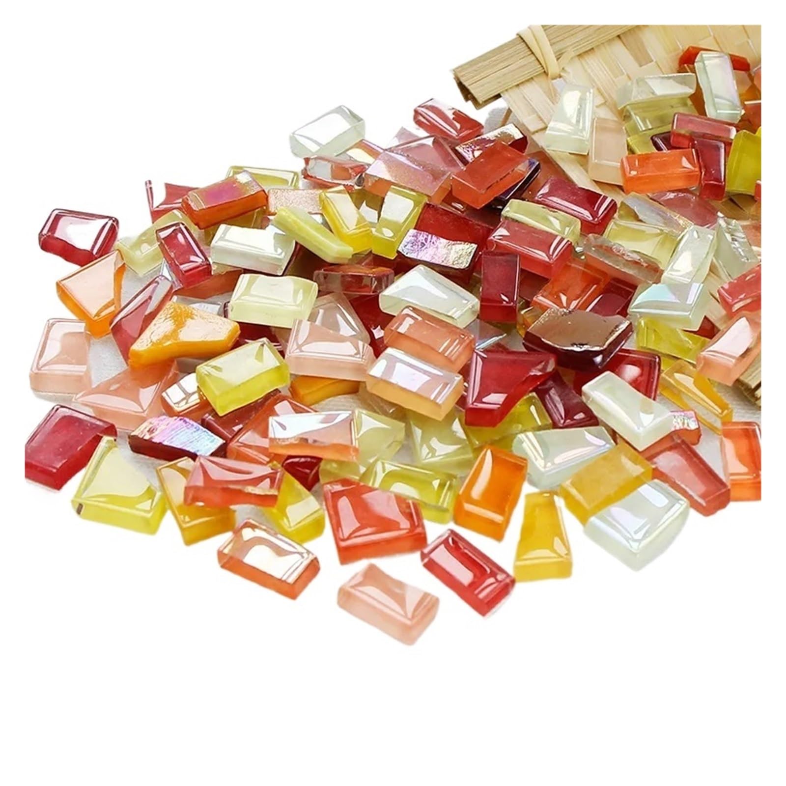Mtadsbkfp Color2 Mixed Colour Stained Glass Mosaic Tiles, Ceramics Mosaic Tiles, 250G Multicolor For Diy Craft Arts(Color2)