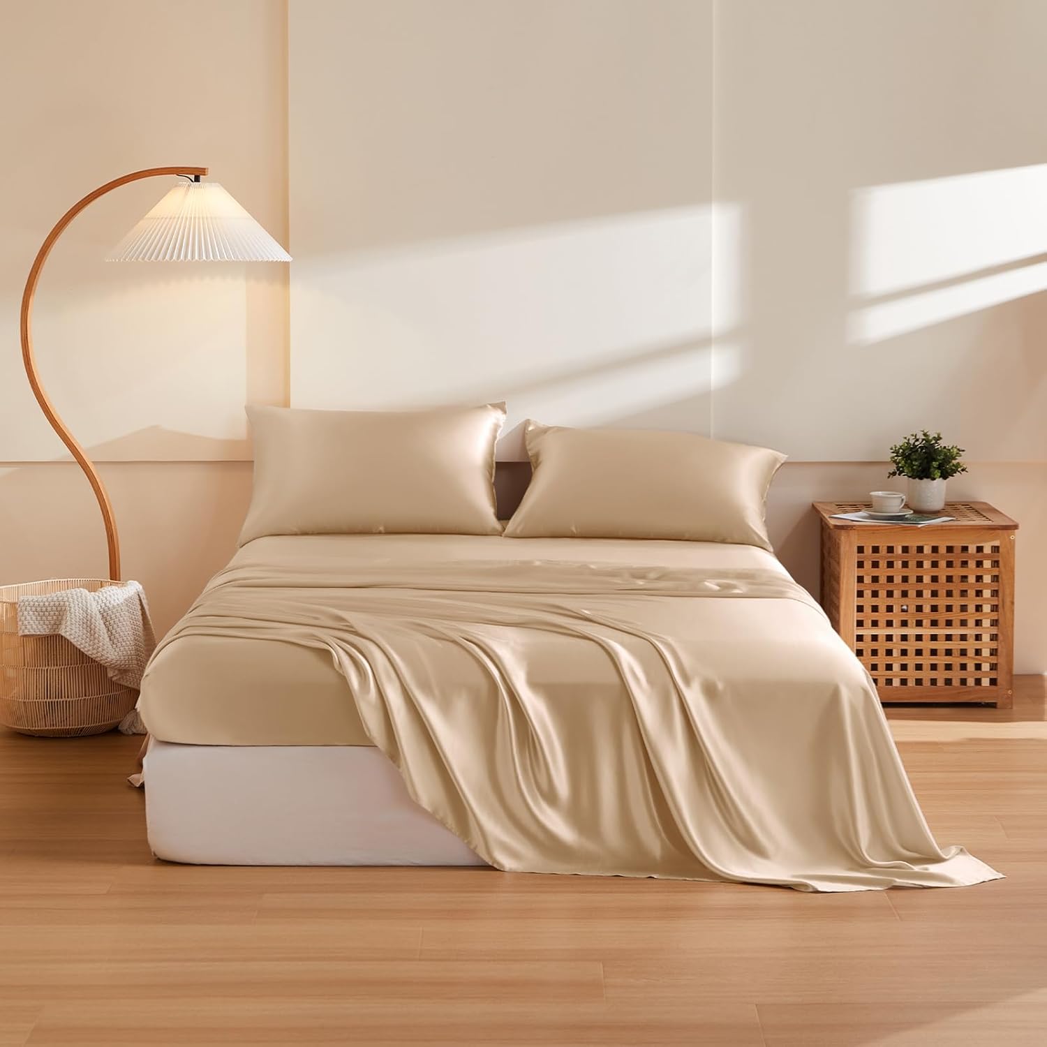THXSILK Silk Sheet Set 5Pcs 6A Top Grade 100 Pure Mulberry Silk Bed Sheets Ultra Soft Durable Luxury