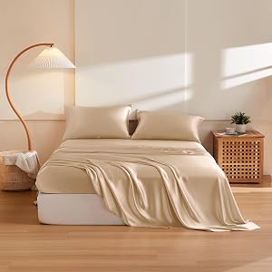 THXSILK Silk Sheet Set 5Pcs 6A Top Grade 100 Pure Mulberry Silk Bed Sheets Ultra Soft Durable Luxury
