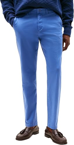 Tommy Hilfiger Chino Homme Core Harlem Essential Twill Relaxed Fit, Bleu (Angora