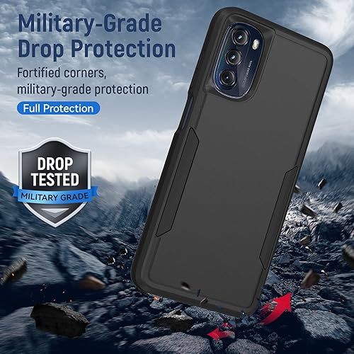 Miniatura 7 de Warsia Funda para Moto G 5G, funda para Motorola G 5G 2022 con protector de pantalla probada en caídas de grado militar, funda protectora resistente
