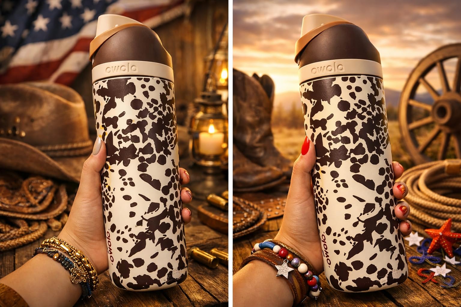 Owala FreeSip 24oz Stainless Steel Special Edition Water Bottle - Cowgirl Core