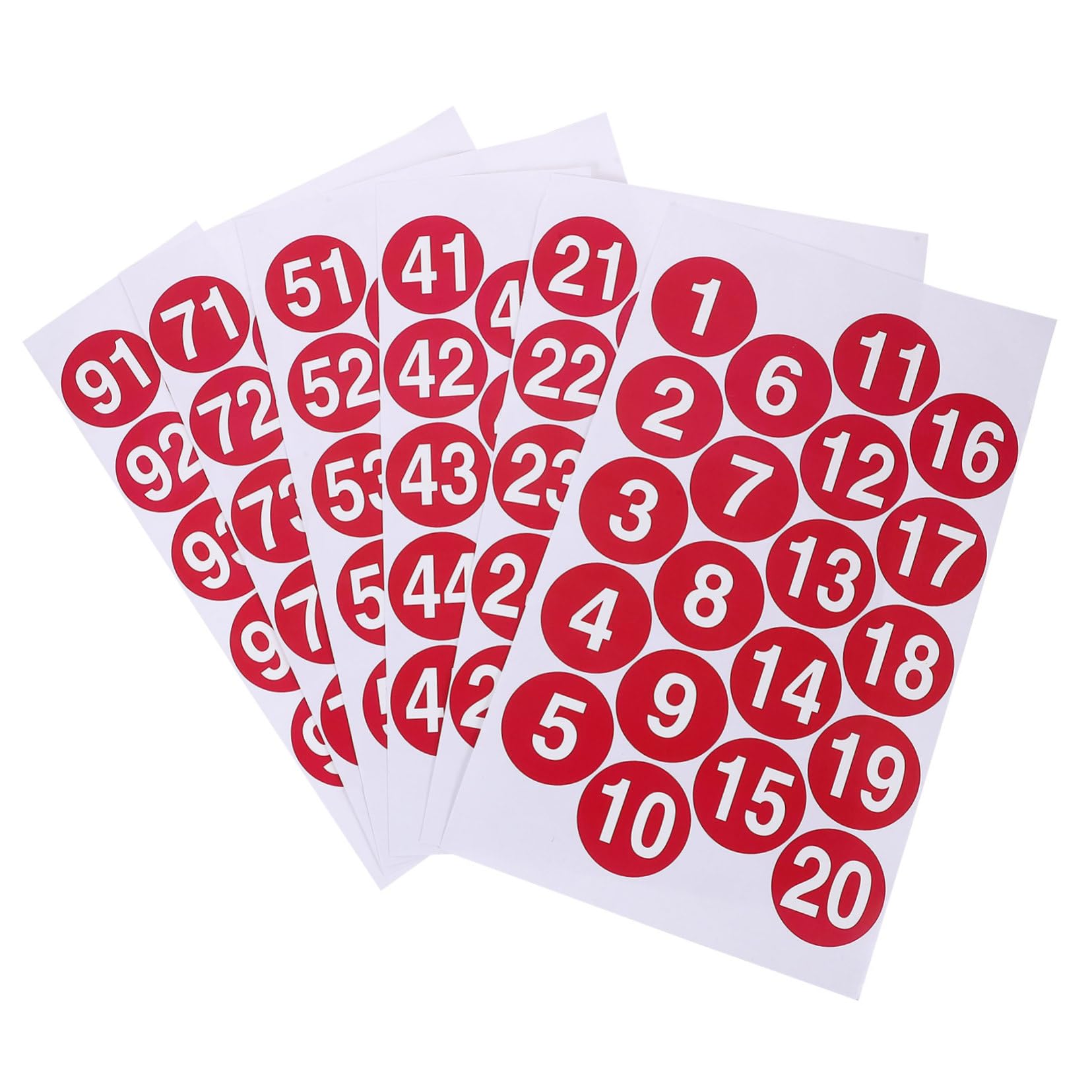 4 Set Etichette Adesive Numerate Rotonde Impermeabili Etichette Autoadesive per Classificazione Casa Scuola e Ufficio Adesivi Resistenti all per e Contenitori