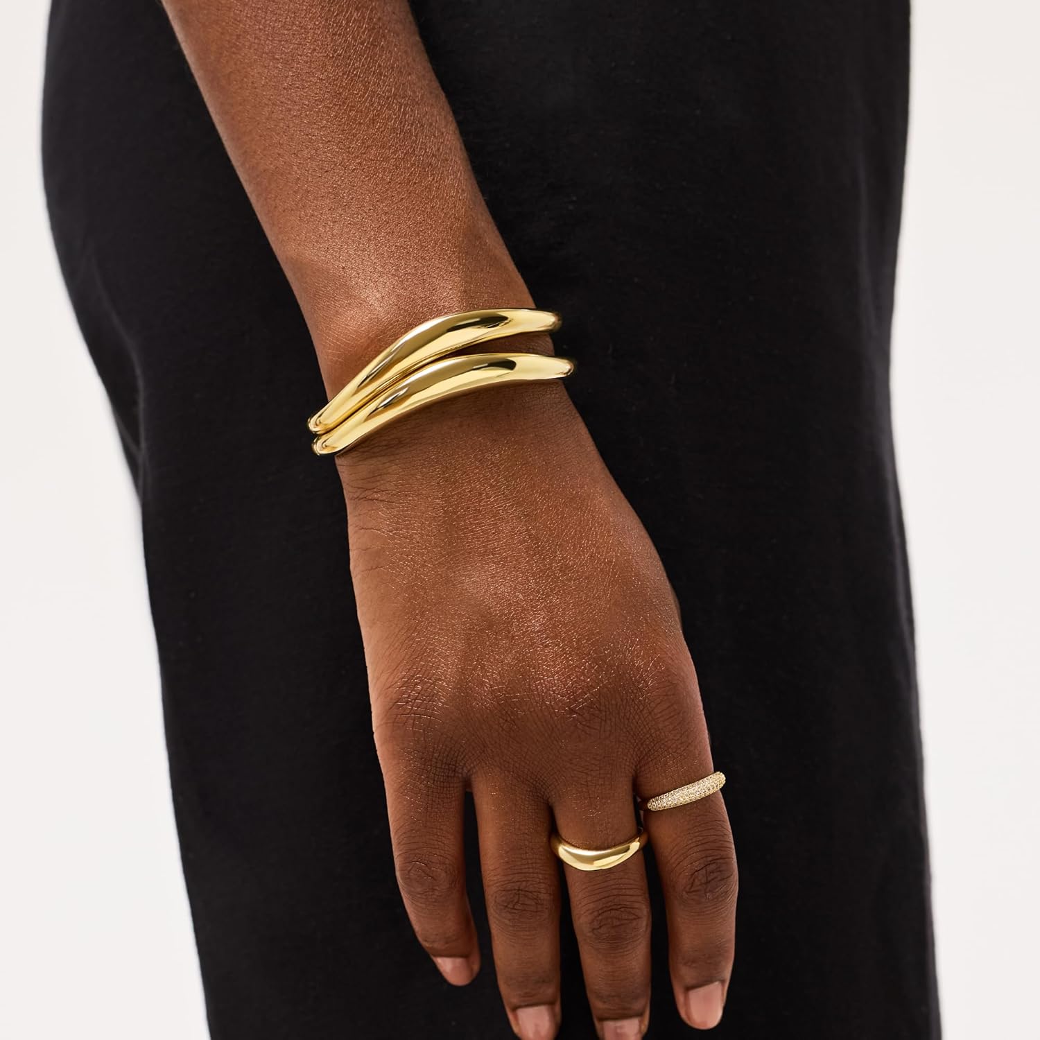 Ana Luisa Bracelets for Women - 14K Gold Plated & Silver Rhodium Bangle and Cuff Bracelets - Sleek Designs Perfect for Layering - Hypoallergenic, Water-Resistant, Tarnish-Free Bracelet - Image 4